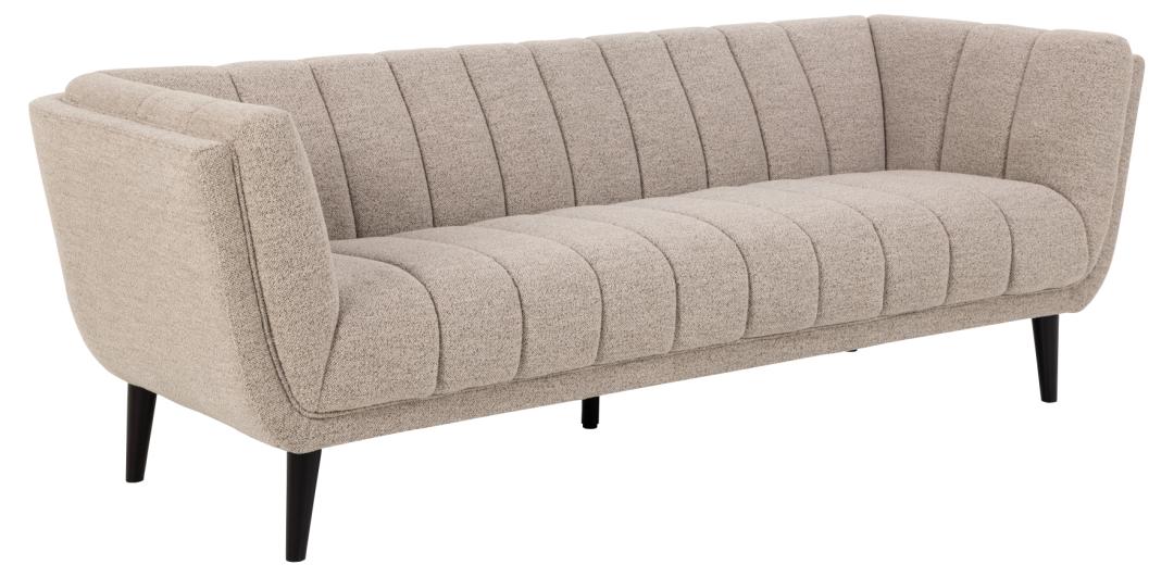 ACT NORDIC Tampa 3 pers. sofa beige stof og sort gummitræ