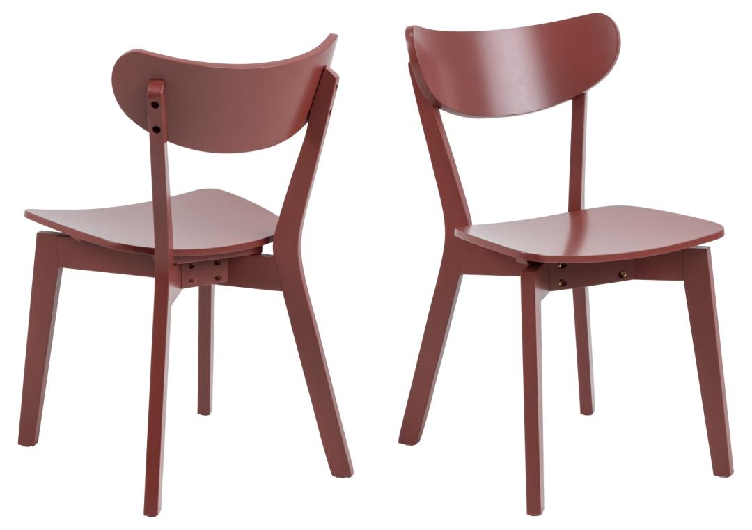 ACT NORDIC Roxby spisebordsstol terracotta MDF og terracotta gummitræ