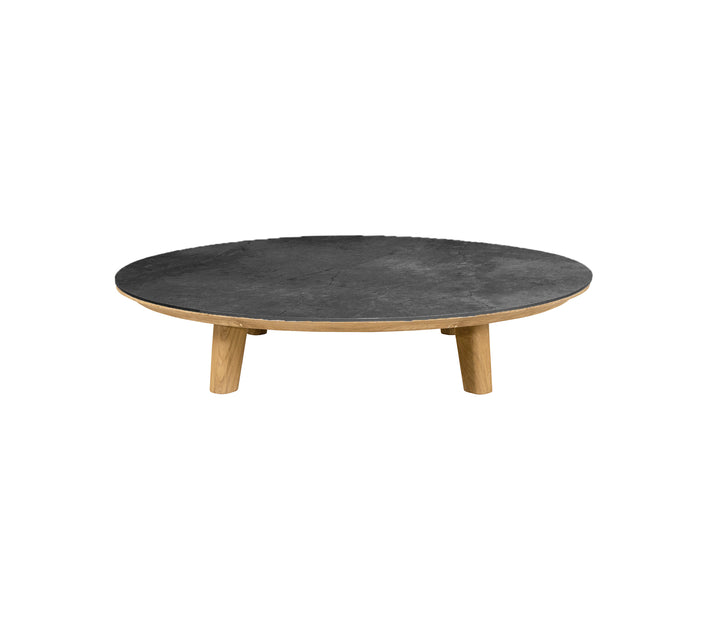 Produktbillede af CANE-LINE ASPECT SOFABORD M/ SORT BORDPLADE TEAK 144 i premium kvalitet