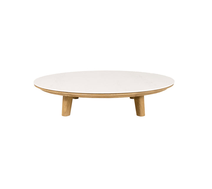 Produktbillede af CANE-LINE ASPECT SOFABORD M/TRAVERTINE LOOK BORDPLADE TEAK 144 i premium kvalitet