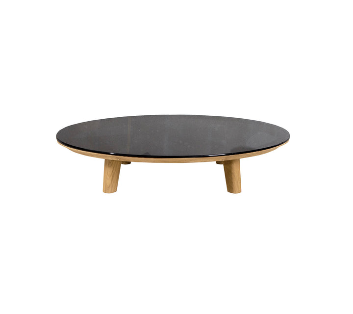 Produktbillede af CANE-LINE ASPECT SOFABORD M/ GLAS BORDPLADE TEAK 144 i premium kvalitet