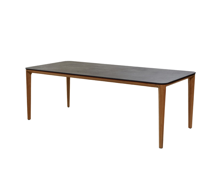 Produktbillede af CANE-LINE ASPECT SPISEBORD M/ SORT BORDPLADE TEAK 210 i premium kvalitet