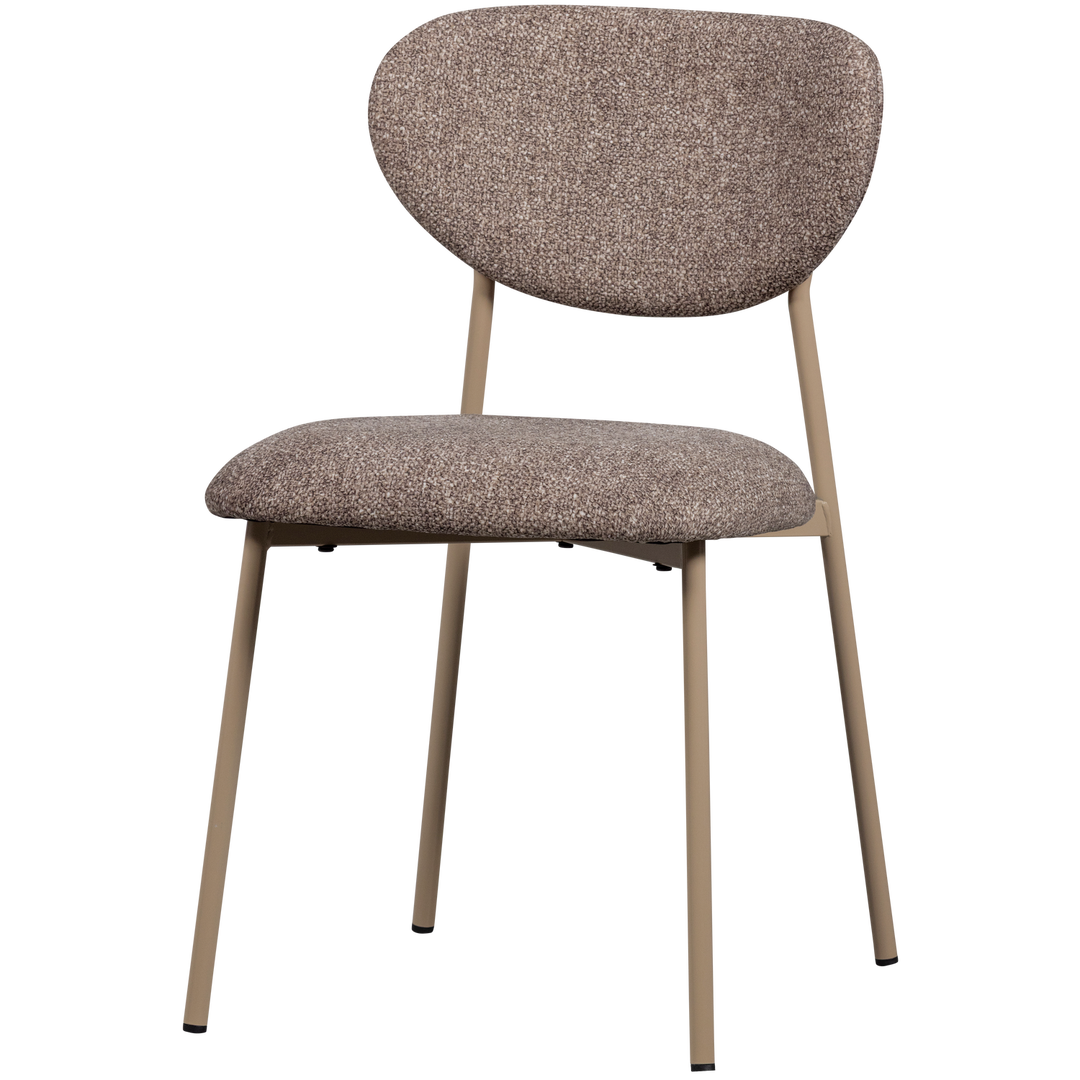 Produktbillede af WOOOD Valor spisebordsstol sand polyester stof og sand metal i premium kvalitet