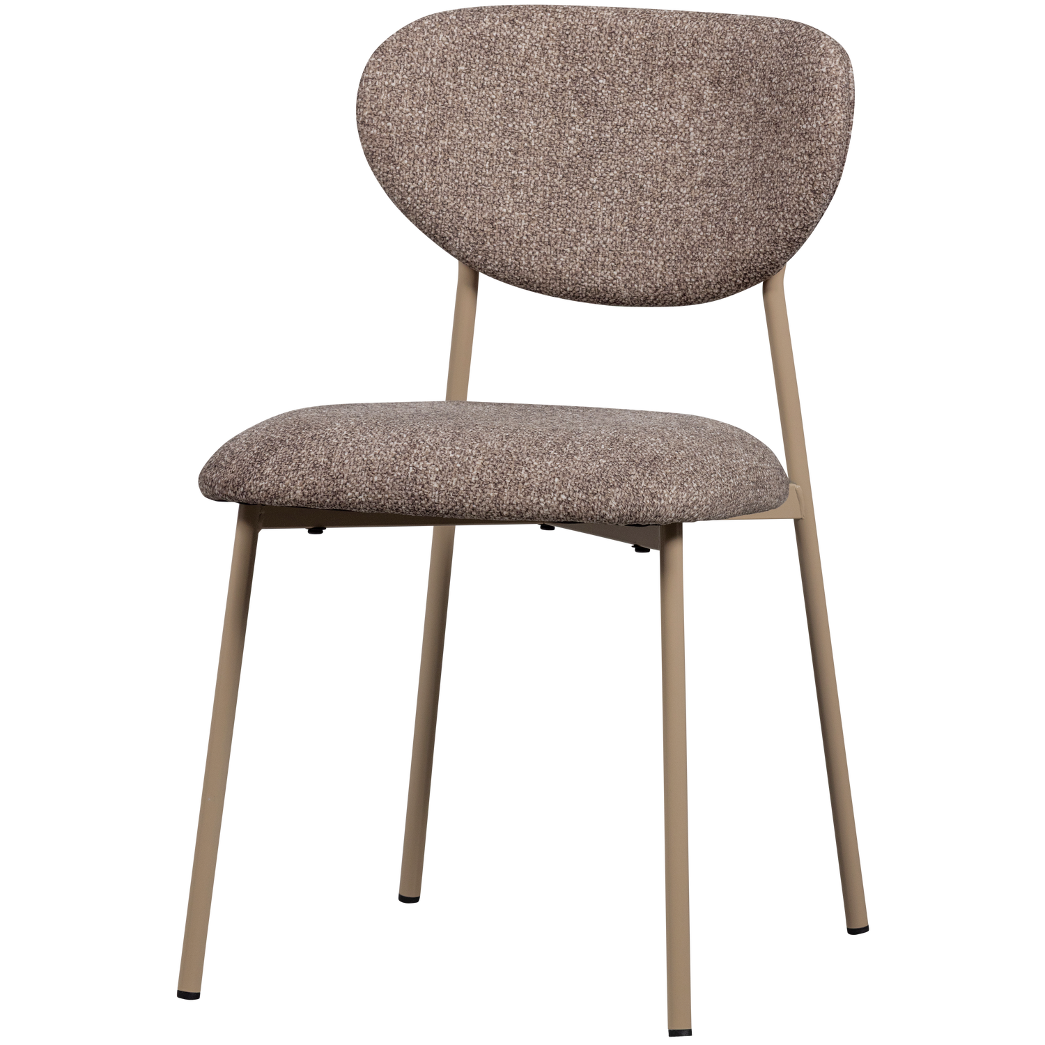 Produktbillede af WOOOD Valor spisebordsstol sand polyester stof og sand metal i premium kvalitet