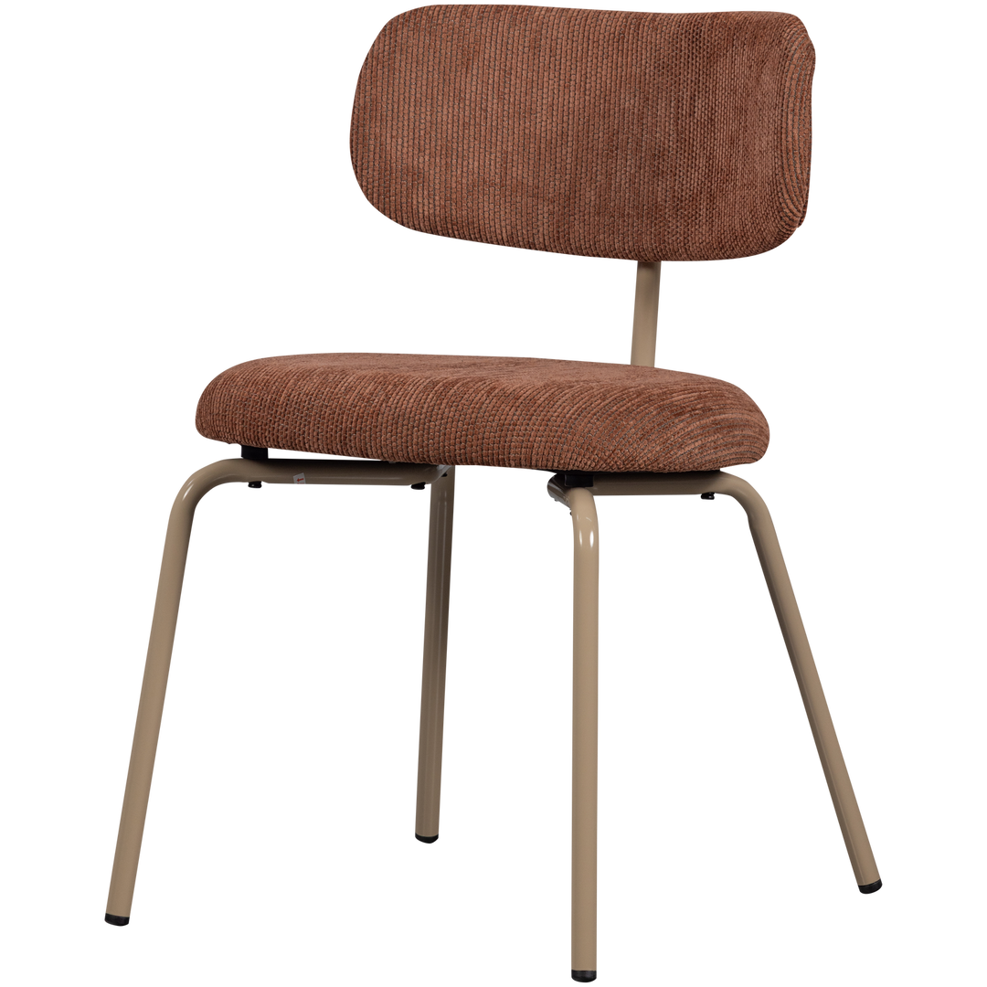 WOOOD Travis spisebordsstol brun polyester stof og metal