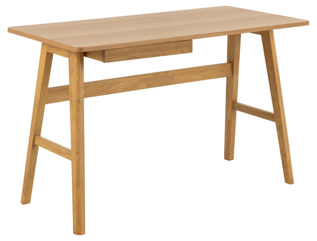 Produktbillede af ACT NORDIC Barnett skrivebord m. 1 skuffe mat egefiner/mat bejdset eg acryl lak gummitræ 120x60 i premium kvalitet