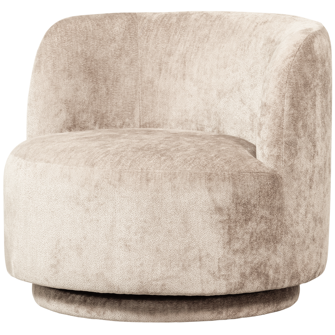 WOOOD Popular drejestol natur chenille stof