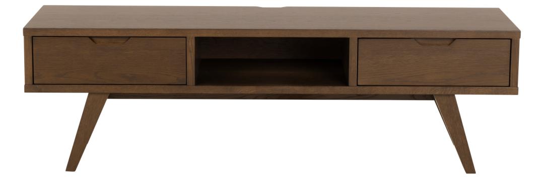 Produktbillede af ACT NORDIC A-Line TV-bord m. 2 skuffer og 1 rum røgfarvet egefiner 150x40 i premium kvalitet