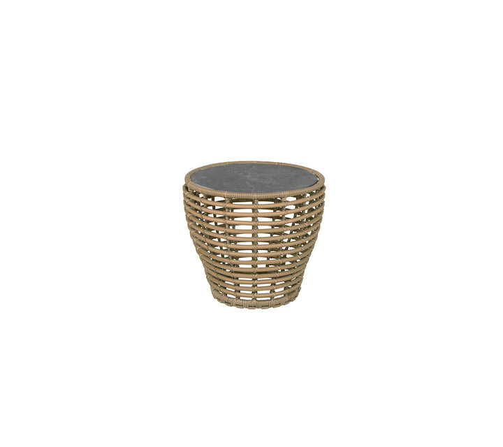 Produktbillede af CANE-LINE BASKET LILLE SOFABORD M/ SORT BORDPLADE NATURAL WEAVE 50 i premium kvalitet