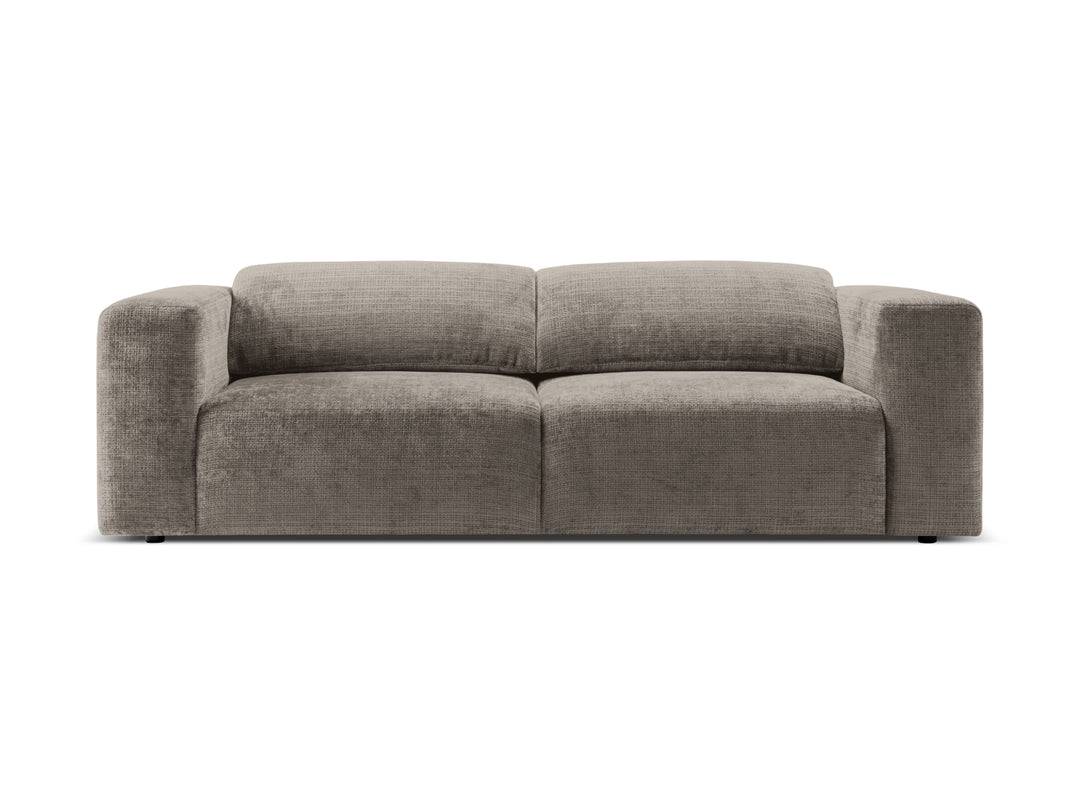 MICADONI Cruz 3 pers. sofa m. foldbare nakkestøtter elefant chenille stof