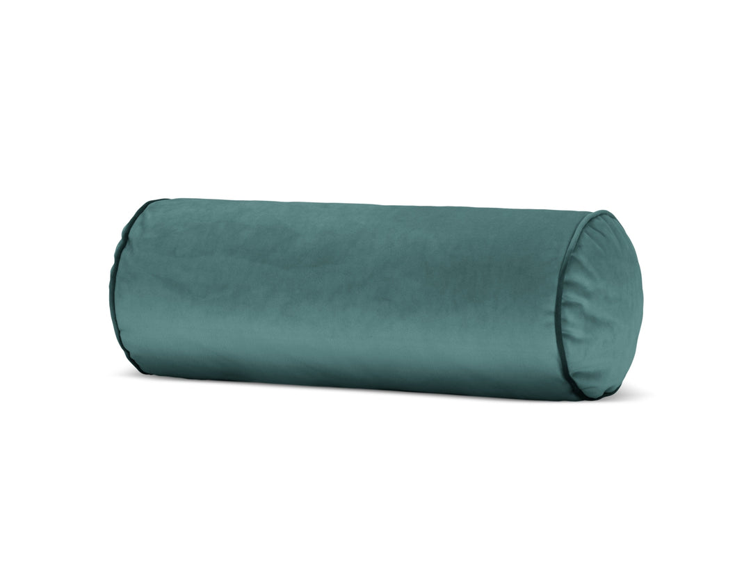 MICADONI Harvey pøllepude rund petrol fløjl stof 20x20x50