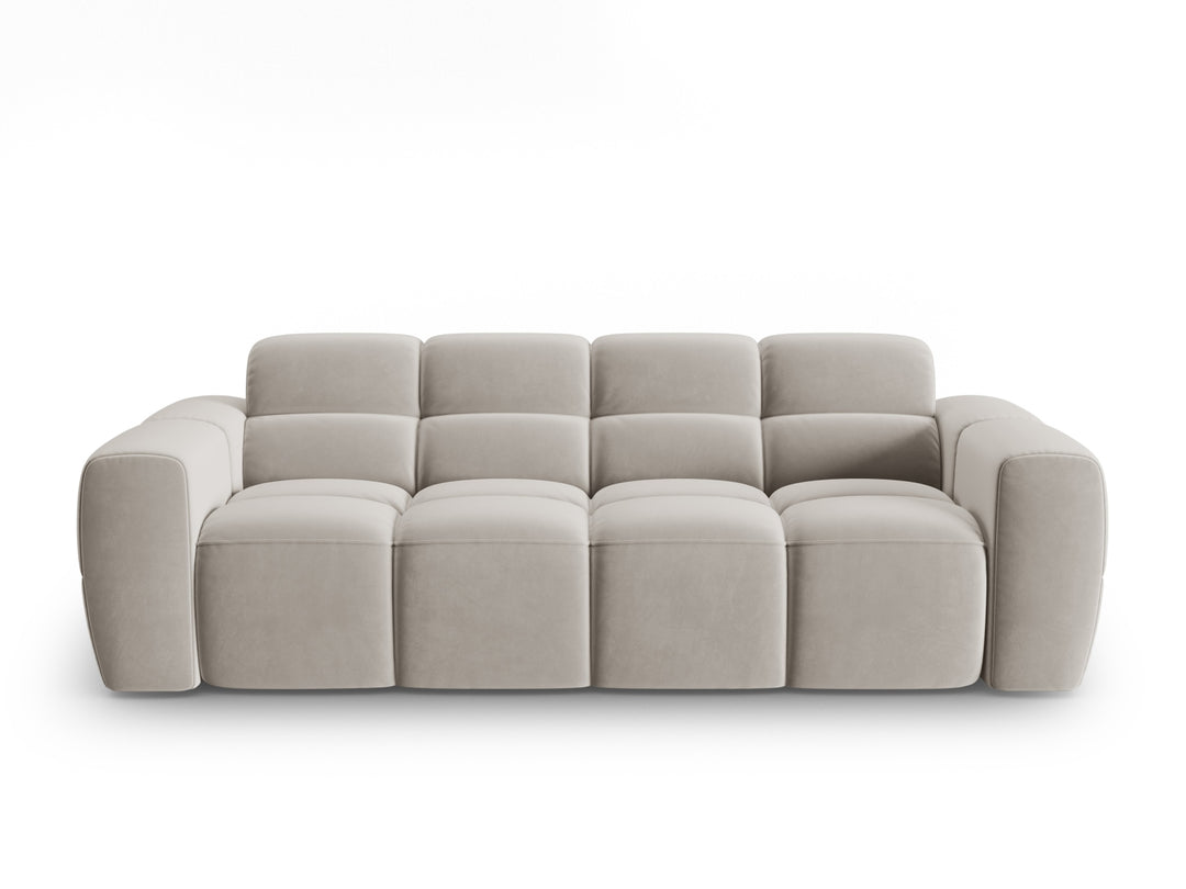 MICADONI Lisa 3 pers. sofa lys beige fløjl stof