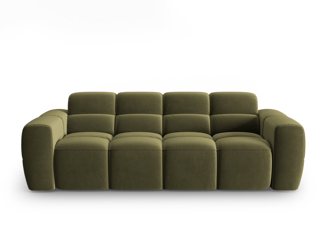 MICADONI Lisa 3 pers. sofa lysegrøn fløjl stof