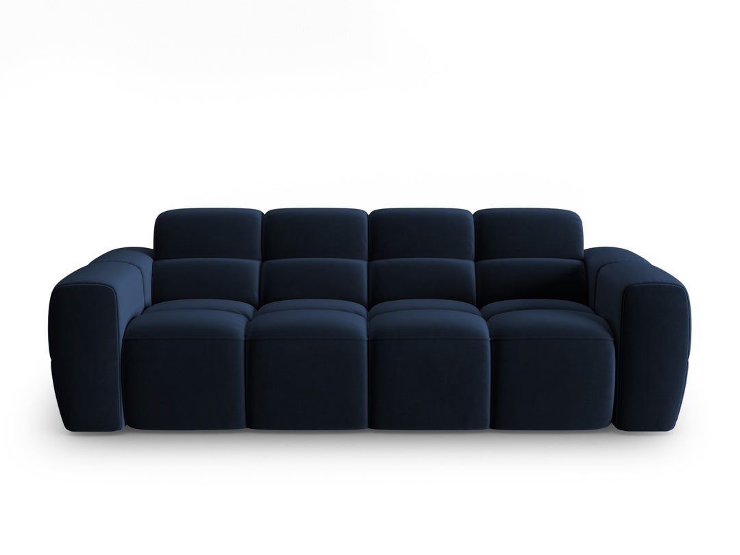 MICADONI Lisa 3 pers. sofa kongeblå fløjl stof