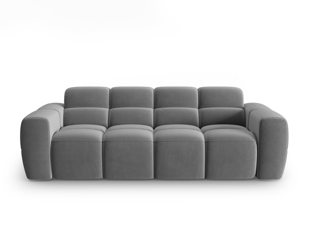 MICADONI Lisa 3 pers. sofa lysegrå fløjl stof