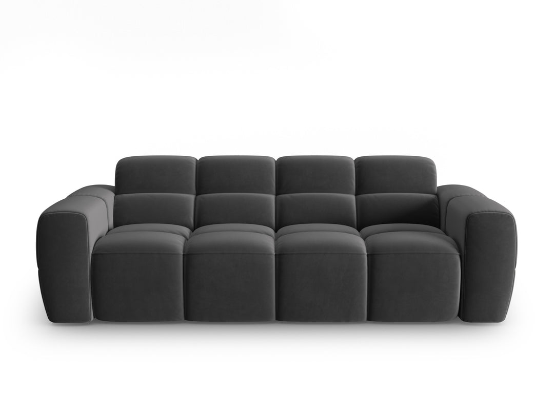 MICADONI Lisa 3 pers. sofa mørkegrå fløjl stof
