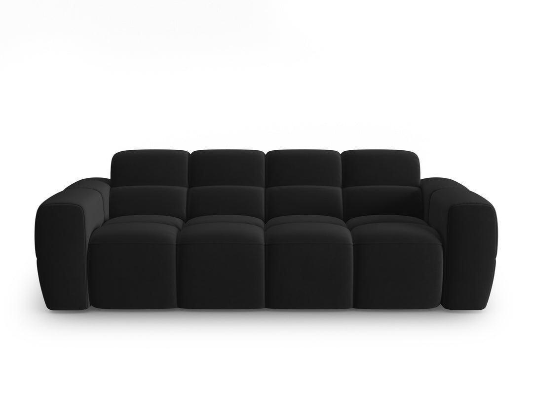 MICADONI Lisa 3 pers. sofa sort fløjl stof