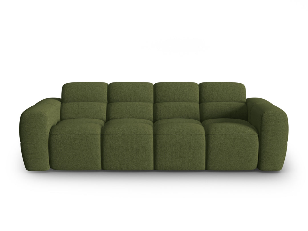 MICADONI Lisa 4 pers. sofa grøn melange struktur stof