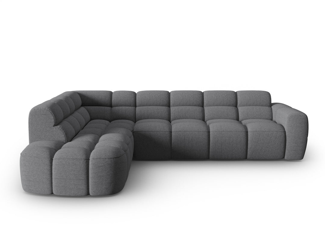 MICADONI Lisa 5 pers. hjørnesofa venstre grå struktur stof