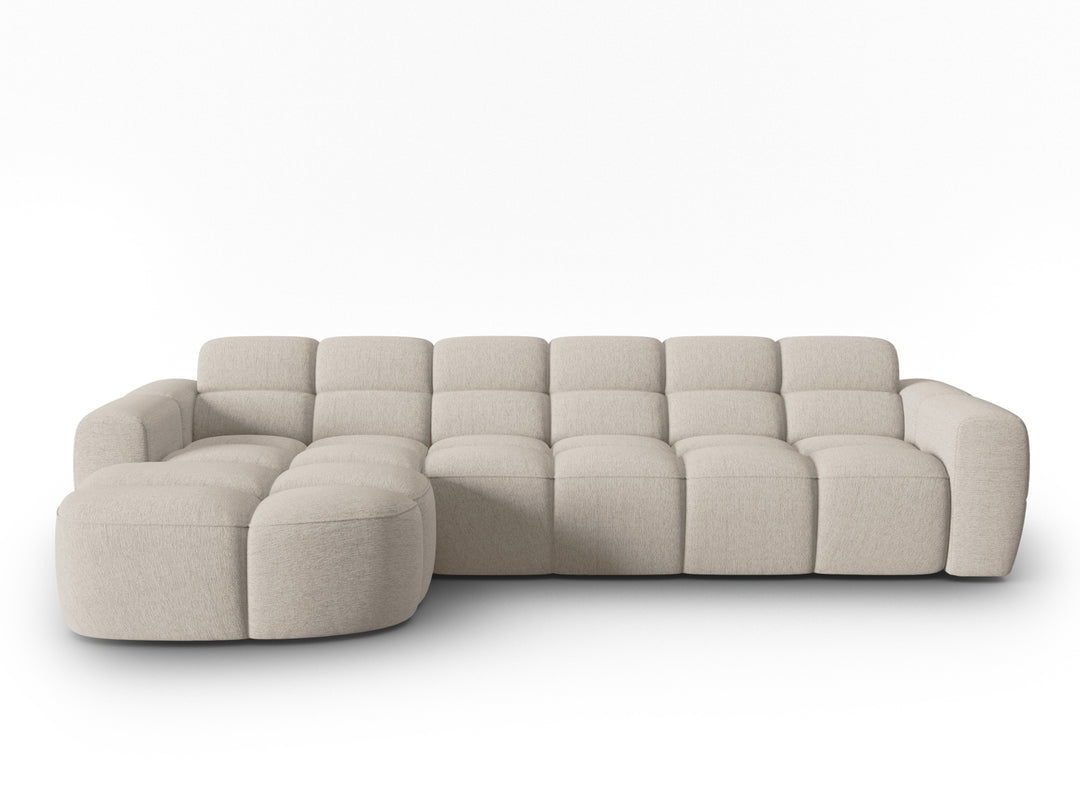 MICADONI Lisa 4 pers. hjørnesofa venstre sand struktur stof