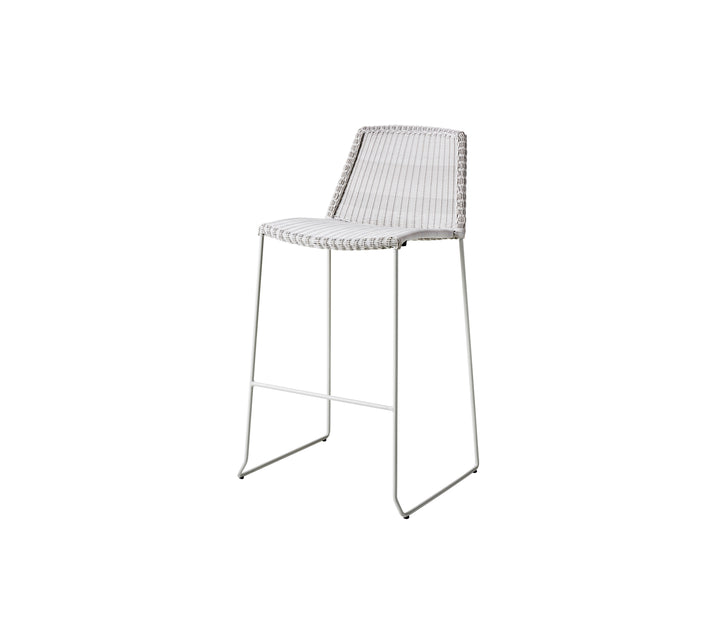 Produktbillede af CANE-LINE BREEZE BARSTOL WHITE GREY 101 i premium kvalitet