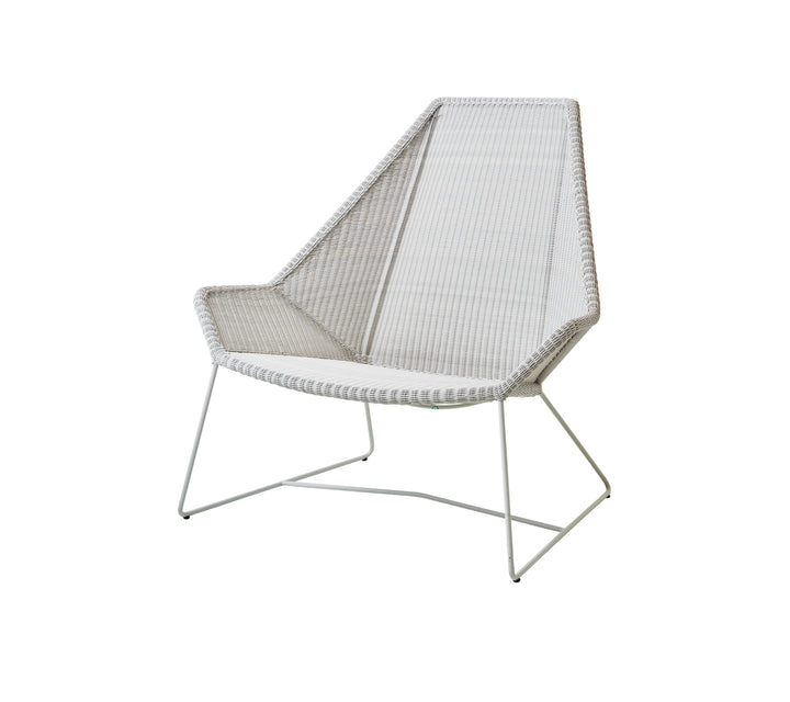 Produktbillede af CANE-LINE BREEZE HIGHBACK STOL WHITE GREY 98 i premium kvalitet