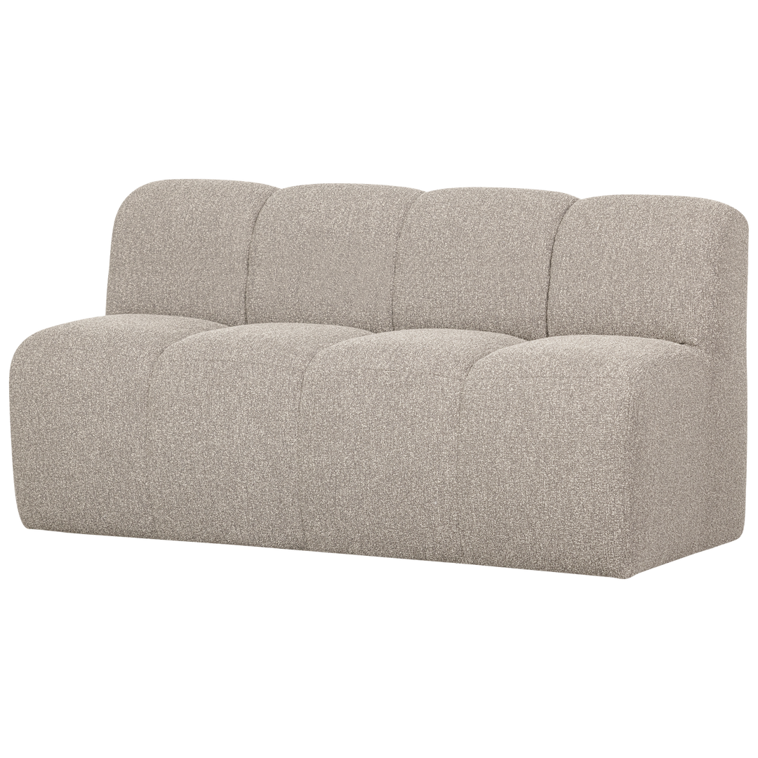 WOOOD Mojo spisebænk m. ryglæn beige melange bouclé stof 164cm