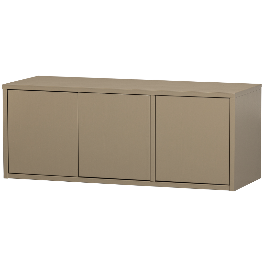 Produktbillede af WOOOD Turner TV-bord m. 3 låger og 2 hylder brun fyrretræ 120x44 i premium kvalitet