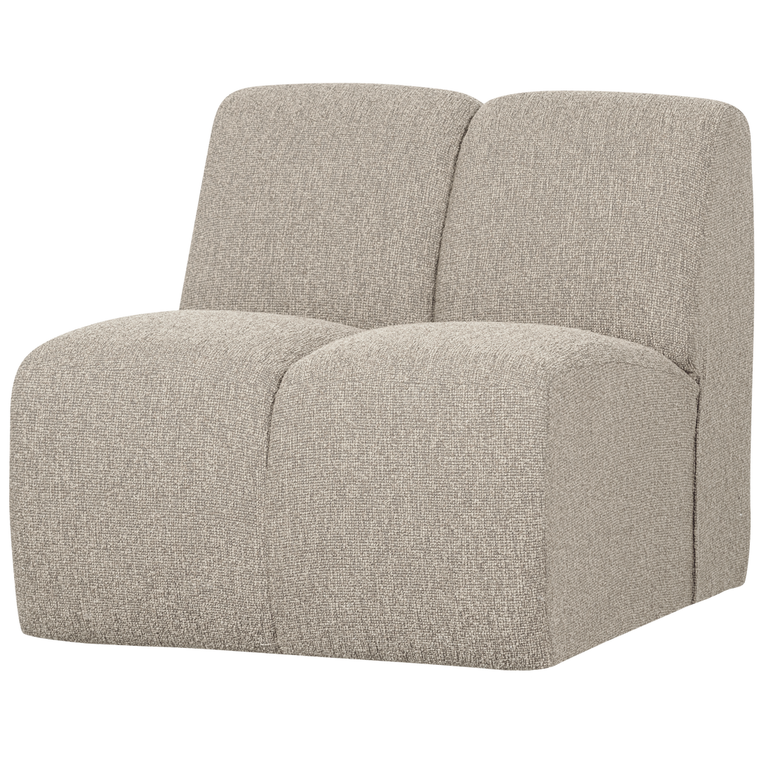 WOOOD Mojo 1 pers. modul sofa beige meleret bouclé stof
