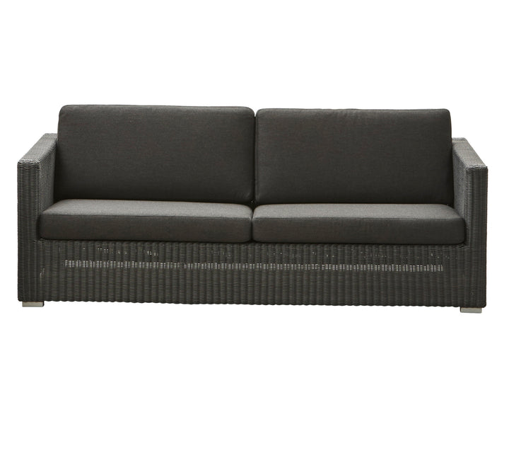 Produktbillede af CANE-LINE CHESTER SOFA 3/PERS INKL. SORT HYNDER GRAPHITE 197 i premium kvalitet