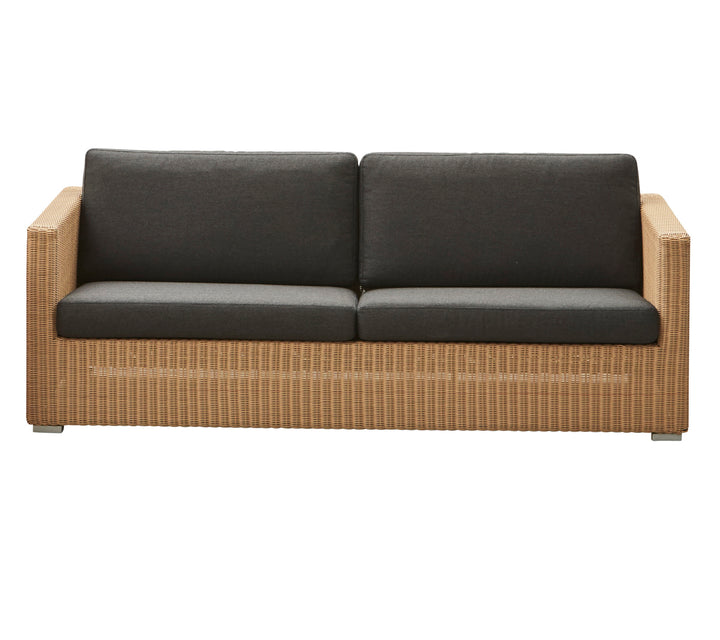 Produktbillede af CANE-LINE CHESTER SOFA 3/PERS INKL. SORT HYNDER NATURAL 197 i premium kvalitet
