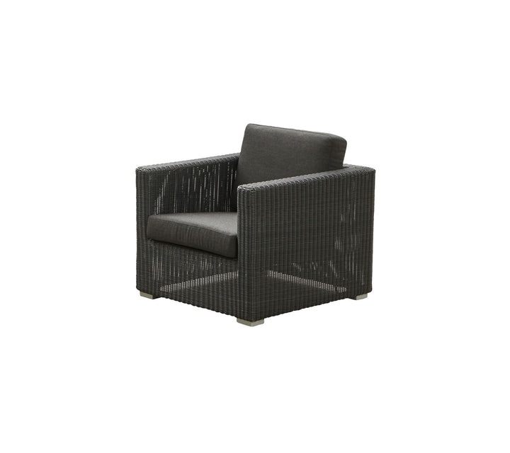 Produktbillede af CANE-LINE CHESTER LOUNGESTOL INKL. SORT HYNDE GRAPHITE 85 i premium kvalitet
