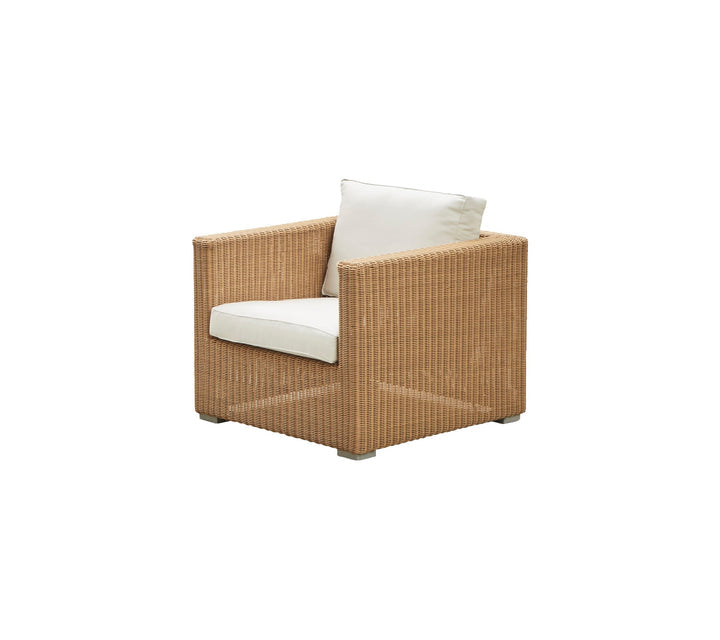 Produktbillede af CANE-LINE CHESTER LOUNGESTOL INKL. HVID HYNDE NATURAL 85 i premium kvalitet
