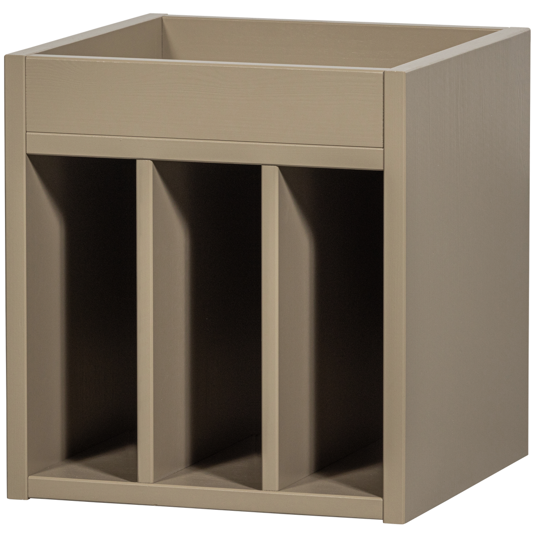 WOOOD Turner kabinet til LP-plader m. 3 rum brun fyrretræ 44x44