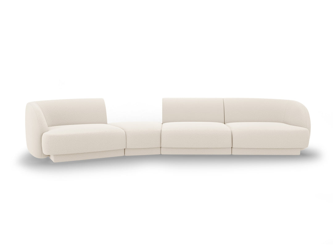 MICADONI Miley 4 pers. modulær sofa venstre beige bouclé