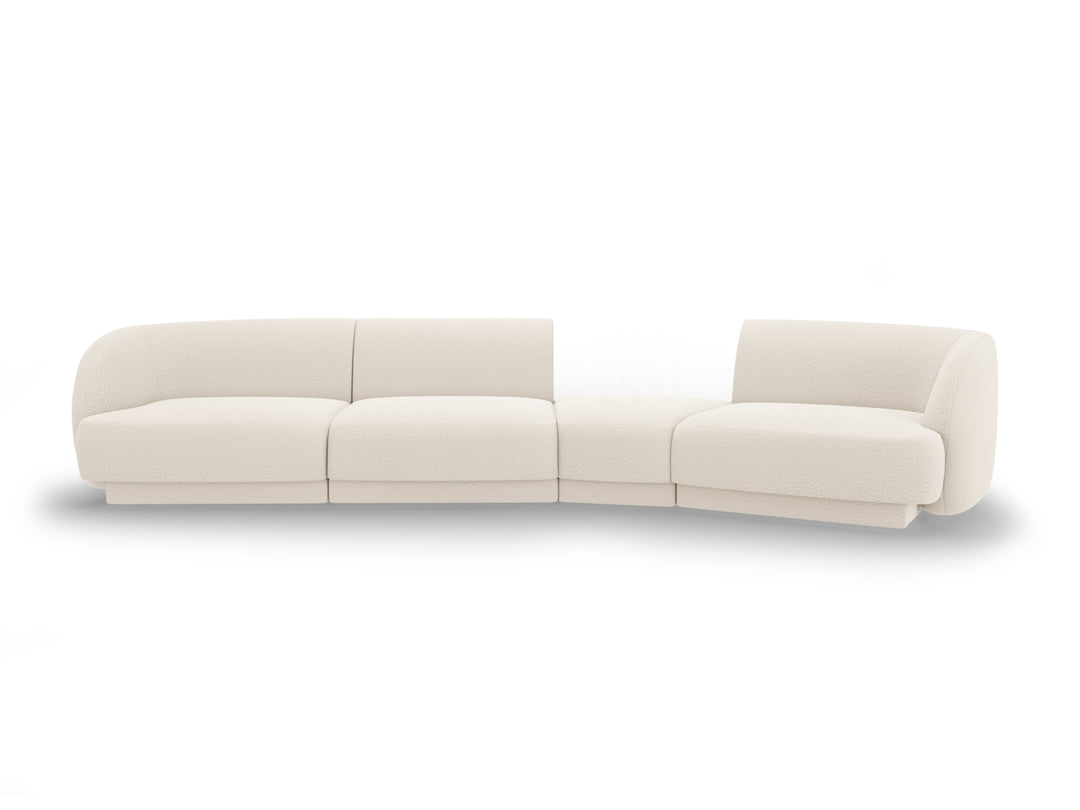MICADONI Miley 4 pers. modulær sofa højre beige bouclé