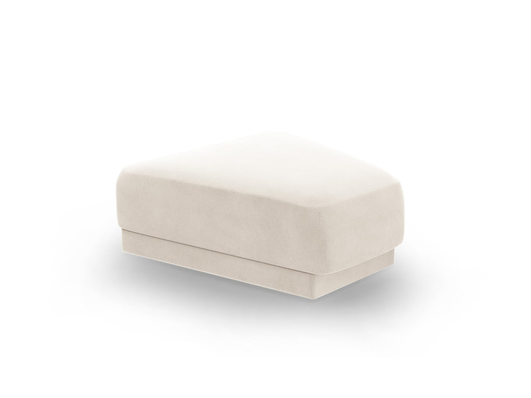 MICADONI Miley modulær puf lys beige fløjl 83x78x40