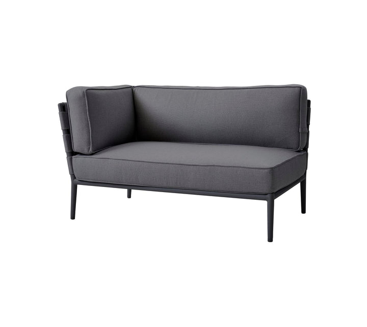 Produktbillede af CANE-LINE CONIC SOFA 2PERS/HøJRE MODUL LIGHT GREY 140 i premium kvalitet