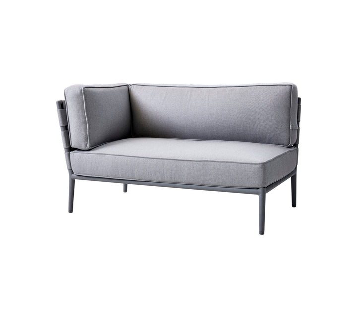 Produktbillede af CANE-LINE CONIC SOFA 2PERS/HøJRE MODUL GREY 140 i premium kvalitet