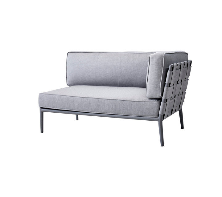 Produktbillede af CANE-LINE CONIC SOFA 2PERS/VENSTRE MODUL LIGHT GREY 140 i premium kvalitet