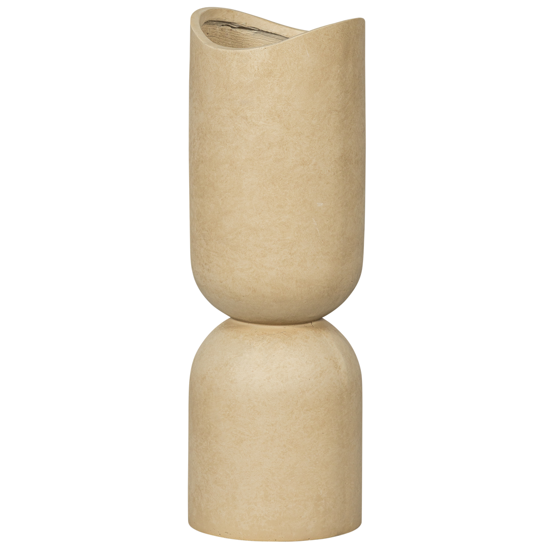 WOOOD Mosi urtepotte rund beige fiberler H:75