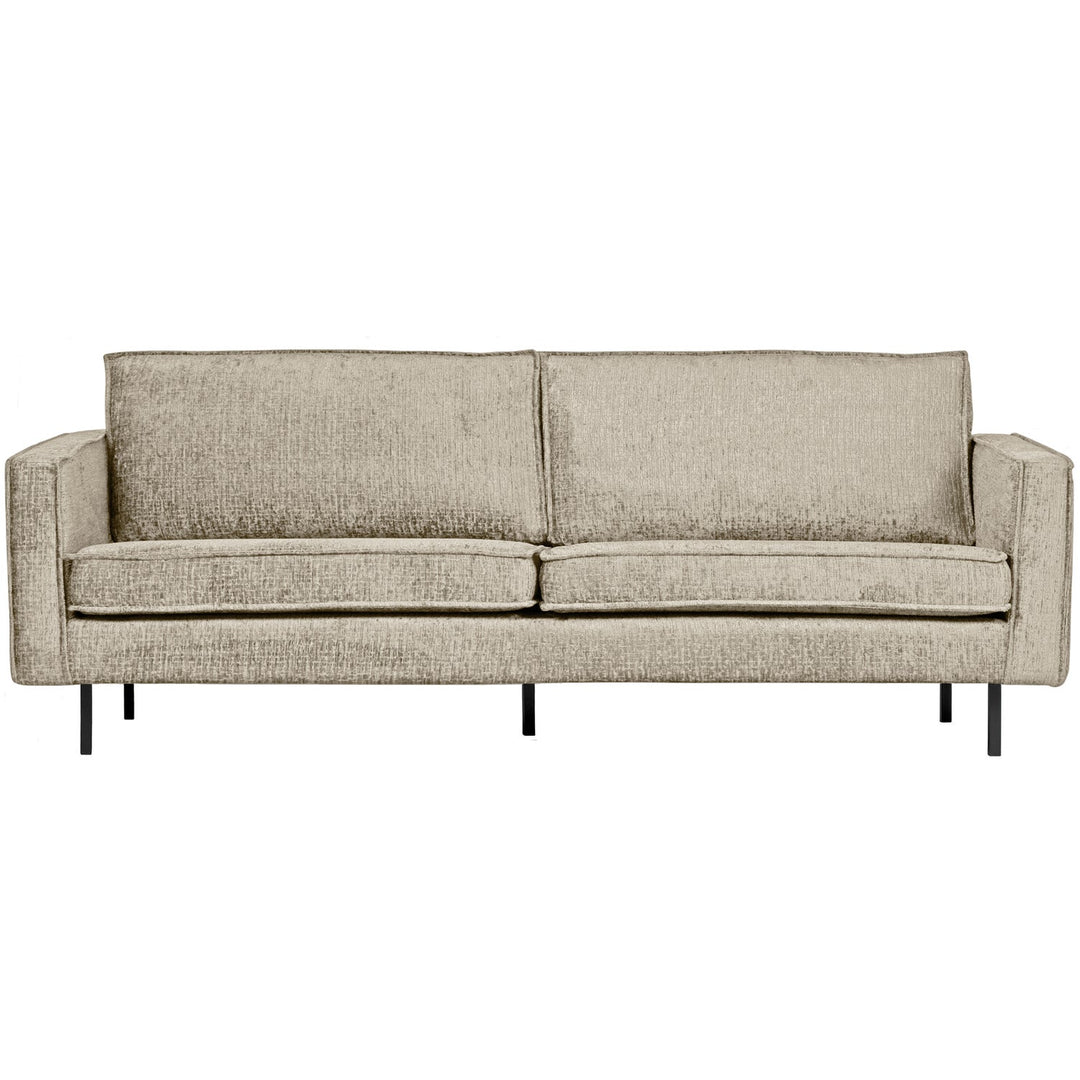 WOOOD Rodeo 2,5 pers. sofa hvedemark fløjl stof og metal