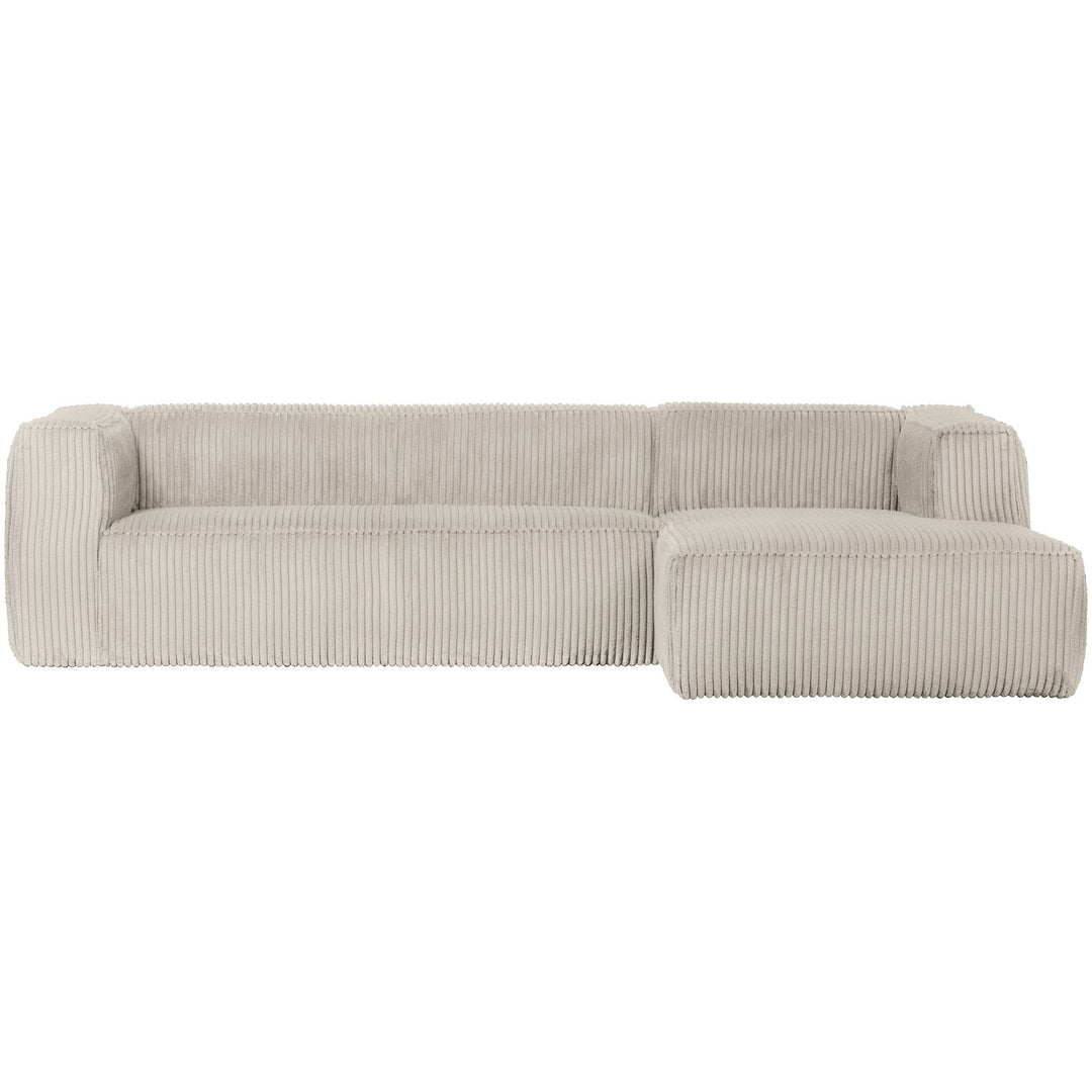 WOOOD Bean hjørnesofa højre natur fløjl stof