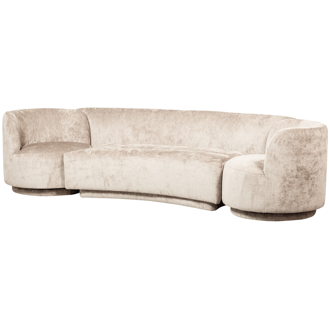 WOOOD Popular Kombi 2. pers sofa m. 2 lænestole natur polyester