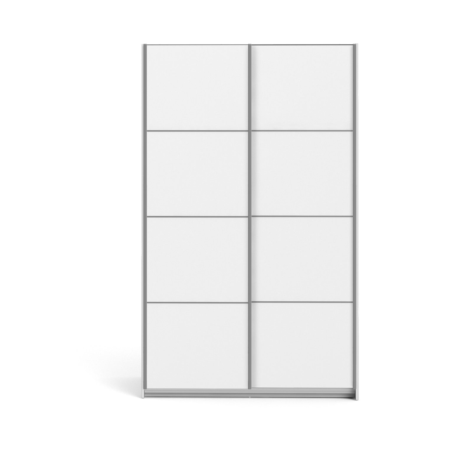 Produktbillede af TVILUM Verona garderobeskab hvid laminat to skydelåger i premium kvalitet