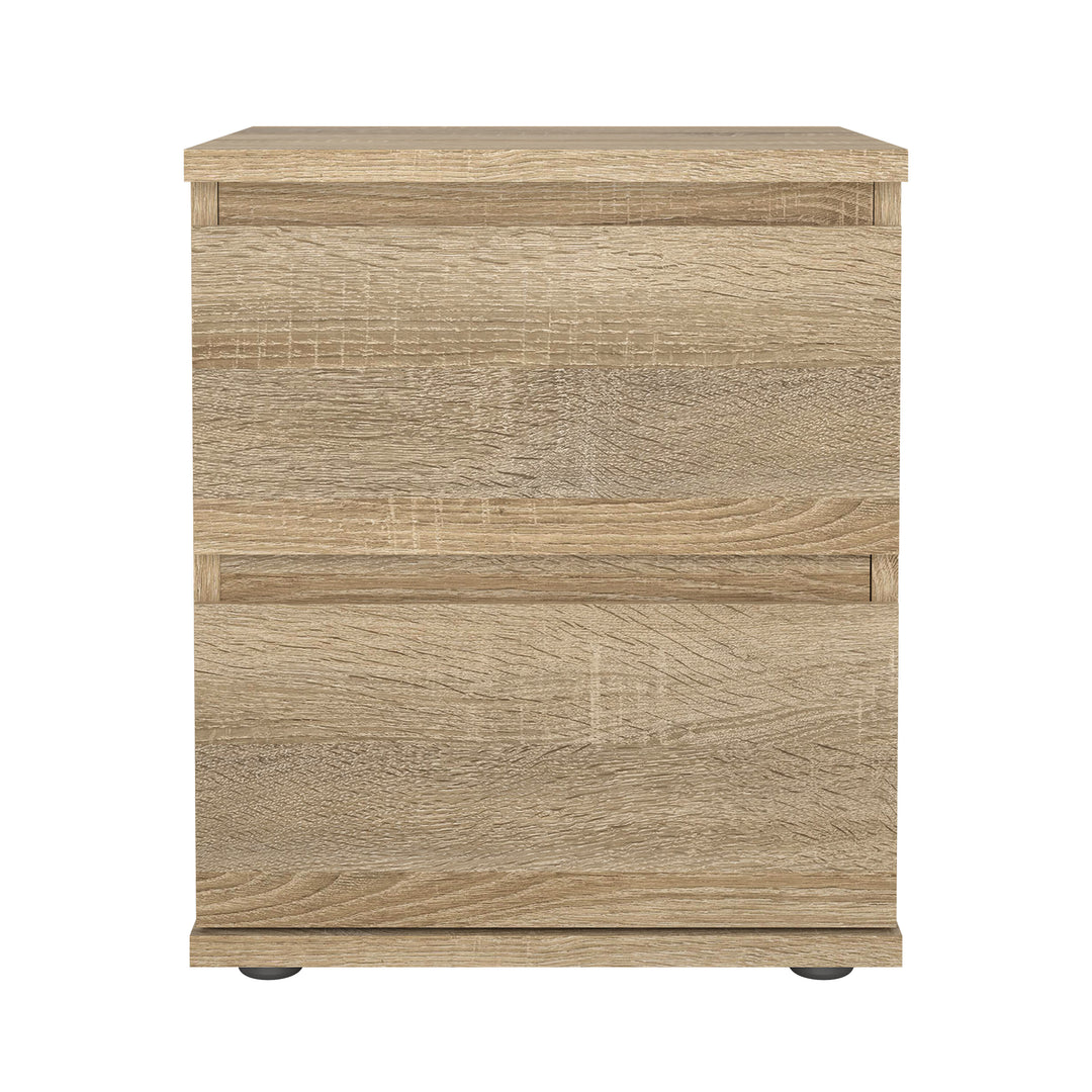 TVILUM Nova Natbord Naturfarvet komposittræ Eg struktur 2 skuffer Kvadratisk 48x34