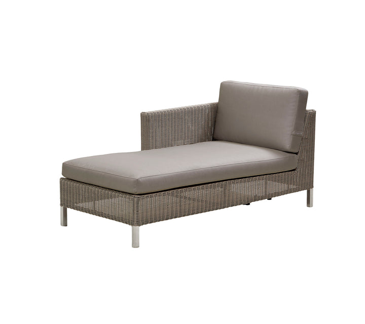 Produktbillede af CANE-LINE CHAISELONG MODULSOFA/HøJRE TAUPE 153 i premium kvalitet
