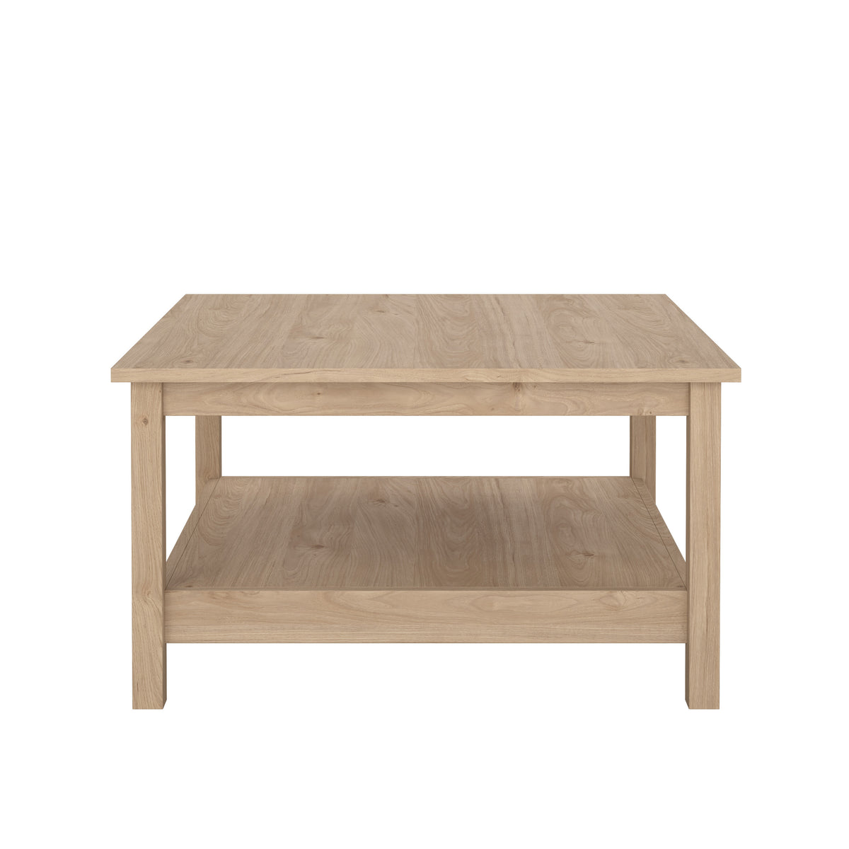 Kvadratisk sofabord med hylde i Jackson Hickory, Madrid fra Tvilum