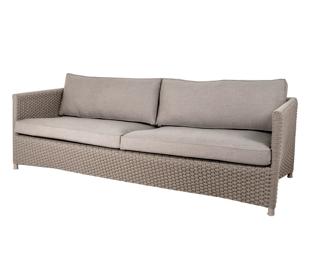 Produktbillede af CANE-LINE DIAMOND 3-PERS/SOFA TAUPE WEAVE 209 i premium kvalitet