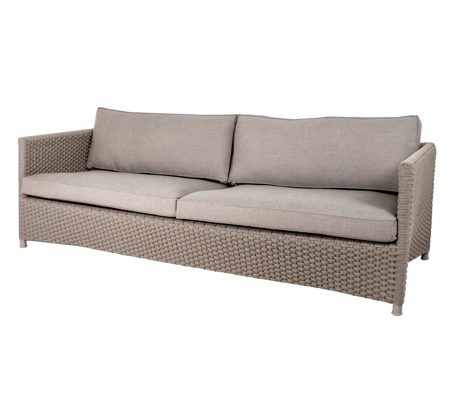 Produktbillede af CANE-LINE DIAMOND 3-PERS/SOFA TAUPE WEAVE 209 i premium kvalitet